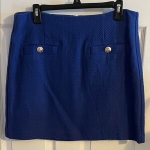 Ann Taylor Royal Blue Tweed Mini Skirt